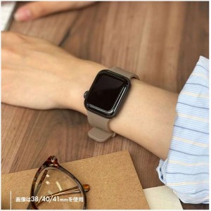 Apple Watch 用 アップルウォッチ シリコンバンド(41mm/40mm/38mm) ベージュ PGA PG-AW41SC03BE