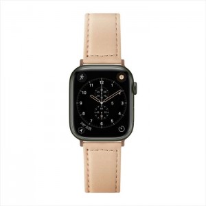 Apple Watch 用 アップルウォッチ PUレザーバンド(49mm/45mm/44mm/42mm) ベージュ PGA PG-AW49PU03BE