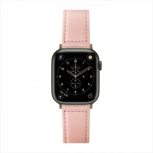 Apple Watch 用 アップルウォッチ PUレザーバンド(49mm/45mm/44mm/42mm) ピンク PGA PG-AW49PU05PK