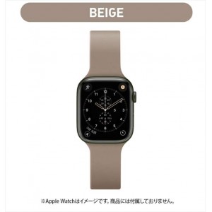 Apple Watch 用 アップルウォッチ シリコン バンド ベルト (49mm/45mm/44mm/42mm) ベージュ PGA PG-AW49SC03BE