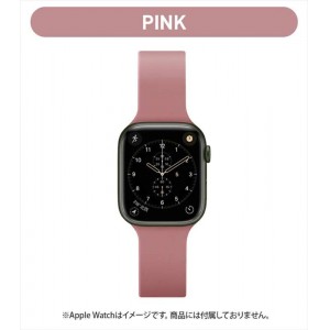 Apple Watch 用 アップルウォッチ シリコン バンド ベルト (49mm/45mm/44mm/42mm) ピンク PGA PG-AW49SC05PK