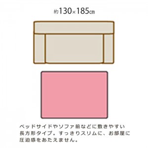 【北海道・沖縄・離島配送不可】【代引不可】ラグ カーペット 1.5畳 約130×185cm フィラメント糸 マイクロファイバー ホットカーペット・床暖房対応 無地 フィリップ インテリア あったか 冬物 IKEHIKO FRP130185