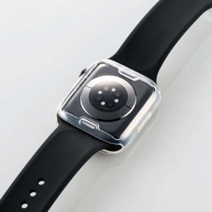 【代引不可】Apple Watch Series 7 45mm フルカバー ソフトケース 耐久性 弾力性 TPUケース マイクロドット加工 クリア エレコム AW-21AFCUCR